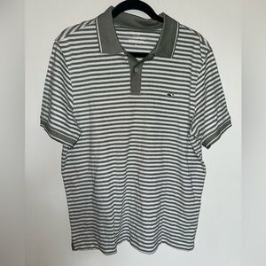 NWOT Vineyard Vines Men’s Striped Olive Green Edgartown Polo Shirt size Medium